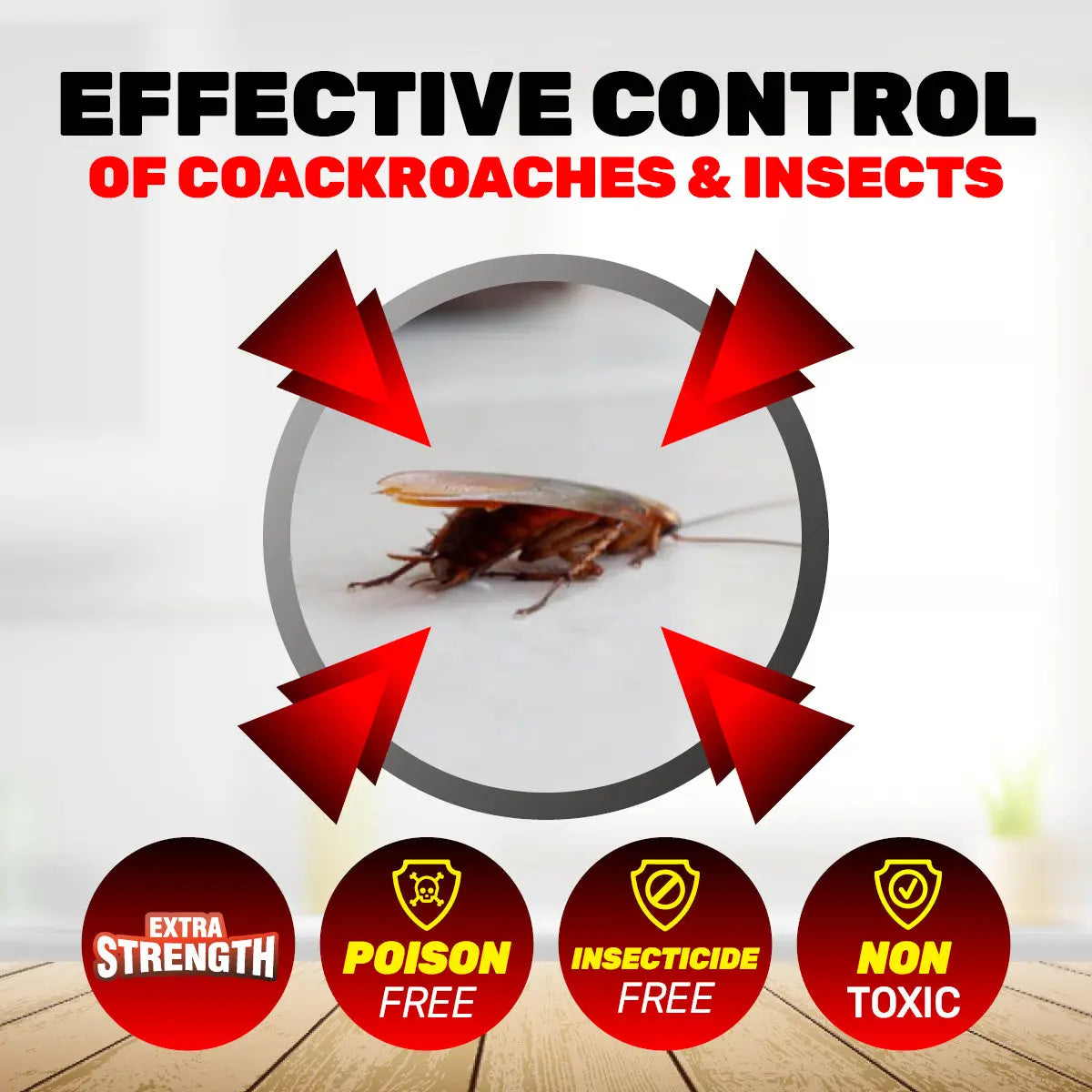 SAS Pest Control 96PCE Cockroach Tunnel Traps Non-Toxic Effective 75 x 63mm Deals499