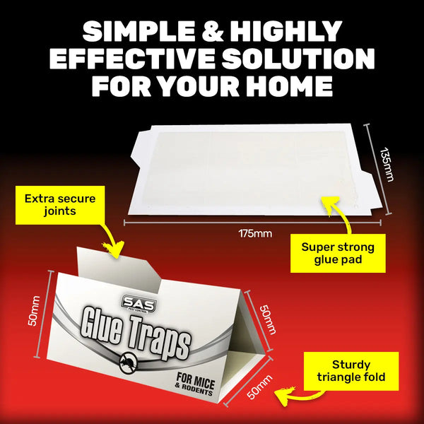 SAS Pest Control 96PCE Mice Rodent Traps Poison Free Non-Toxic 13.5 x 17.5cm Deals499