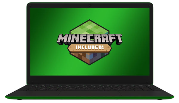 LEADER Companion 402 Minecraft Edition 14' HD Green Color Laptop for kids LEADER