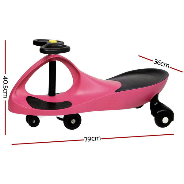 Rigo Kids Ride On Swing Car  - Pink Deals499