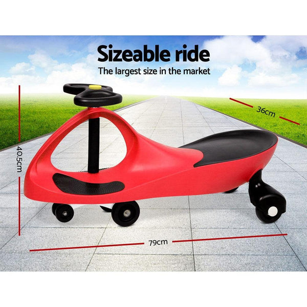Rigo Kids Children Swing Car Ride On Toys Scooter Wiggle Slider Swivel Cars Red Deals499