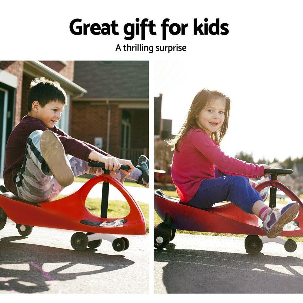 Rigo Kids Children Swing Car Ride On Toys Scooter Wiggle Slider Swivel Cars Red Deals499