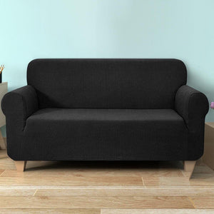 Artiss High Stretch Sofa Cover Couch Lounge Protector Slipcovers 3 Seater Black Deals499