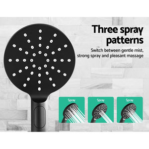Cefito WELS 9'' Rain Shower Head Set Round Handheld High Pressure Wall Black Deals499