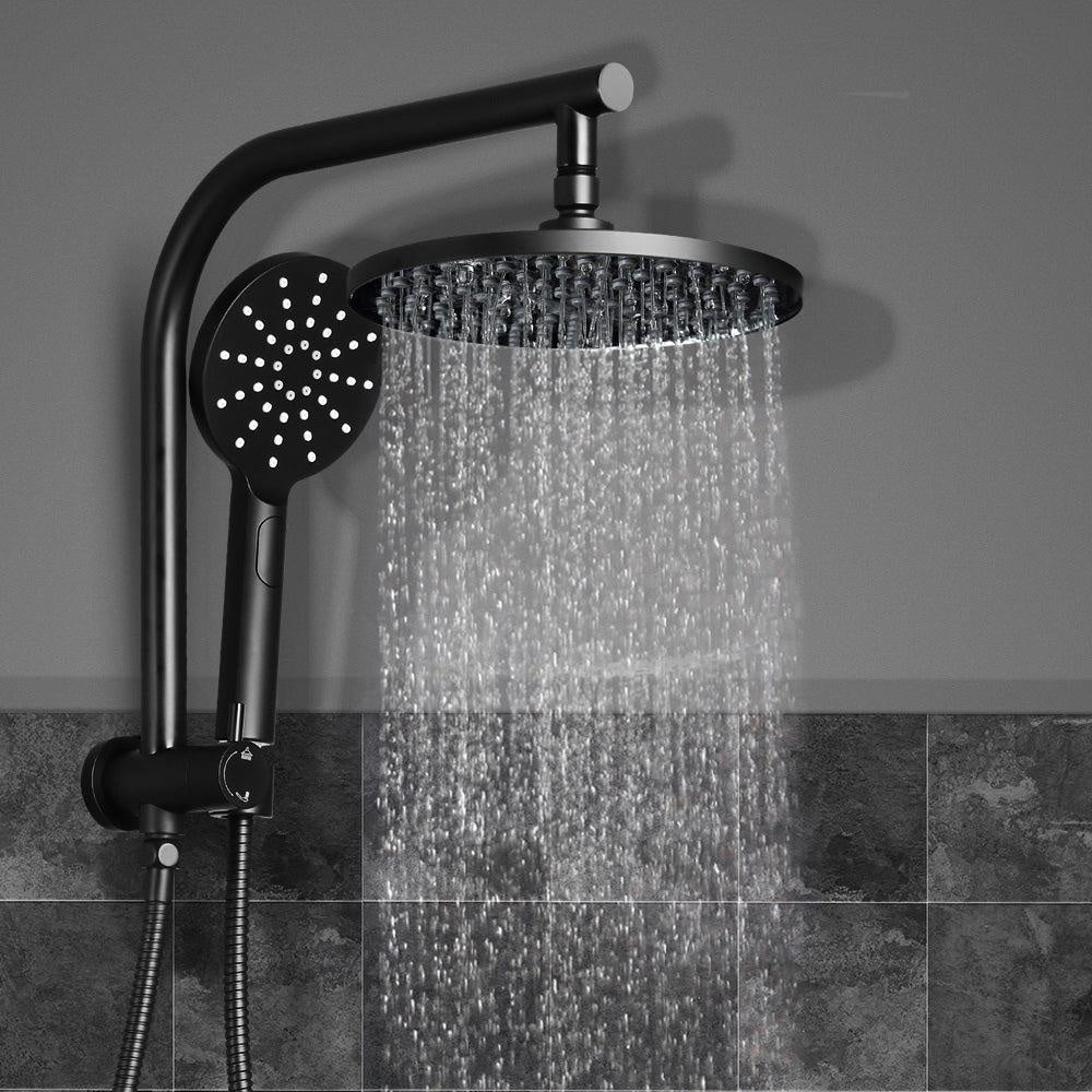 Cefito WELS 9'' Rain Shower Head Set Round Handheld High Pressure Wall Black Deals499