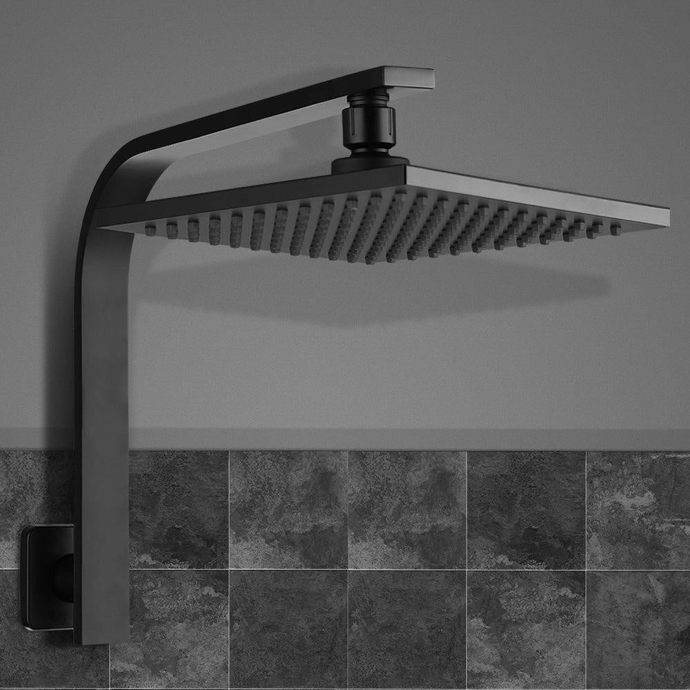 Cefito WElS 8'' Rain Shower Head Set Square High Pressure Wall Arm DIY Black Deals499