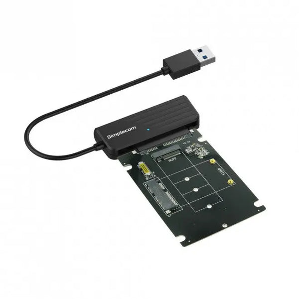 SIMPLECOM SA225 USB 3.0 to mSATA + M.2 (NGFF B Key) 2 In 1 Combo Adapter SIMPLECOM