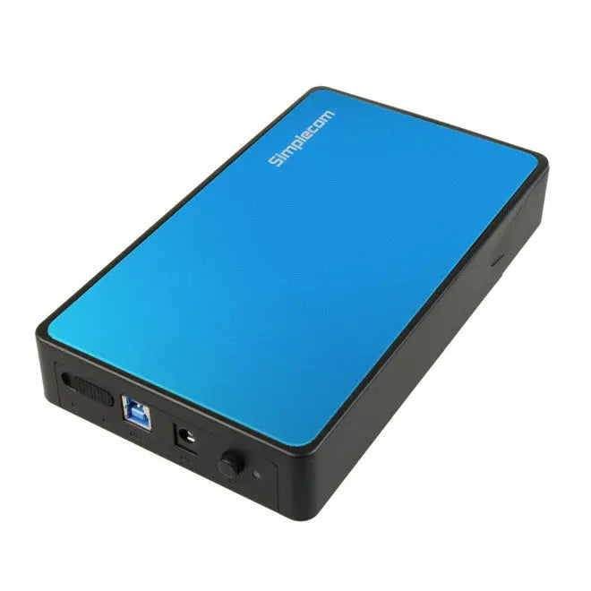 SIMPLECOM SE325 Tool Free 3.5' SATA HDD to USB 3.0 Hard Drive Enclosure - Blue Enclosure SIMPLECOM