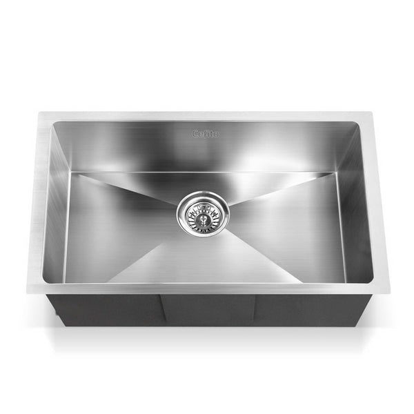 Cefito 70cm x 45cm Stainless Steel Kitchen Sink Under/Top/Flush Mount Silver Deals499