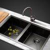 Cefito 77cm x 45cm Stainless Steel Kitchen Sink Under/Top/Flush Mount Black Deals499