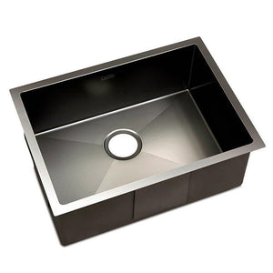 Cefito 60cm x 45cm Stainless Steel Kitchen Sink Under/Top/Flush Mount Black Deals499