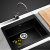 Cefito Stone Kitchen Sink 570x500MM Granite Under or Topmount Basin Bowl Laundry Black Deals499
