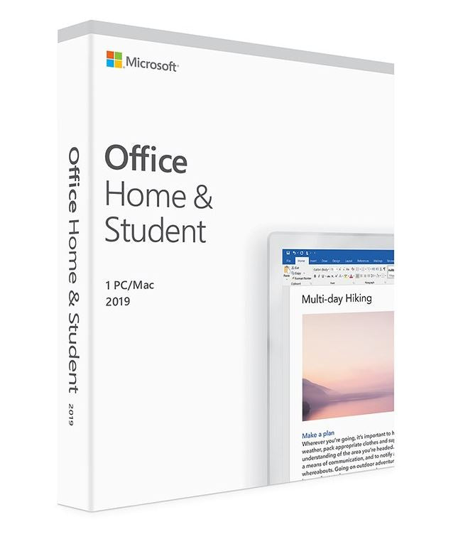 MICROSOFT Office Home and Student 2019 English Medialess 1 User for PC & Mac - (Replaces 79G-05097) MICROSOFT