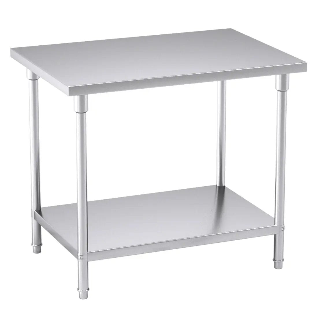 SOGA 100*70*85cm Commercial Catering Kitchen Stainless Steel Prep Work Bench Soga