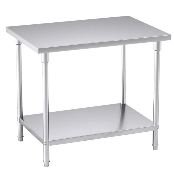 SOGA 100*70*85cm Commercial Catering Kitchen Stainless Steel Prep Work Bench Soga