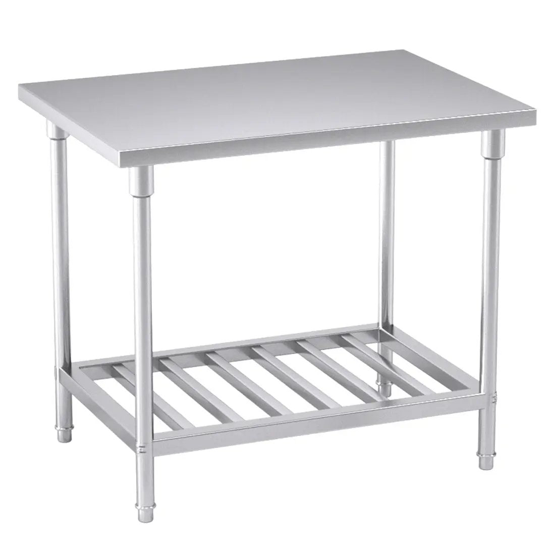 SOGA 100*70*85cm Commercial Catering Kitchen Stainless Steel Prep Work Bench Soga