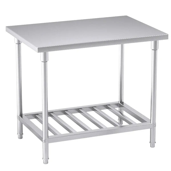 SOGA 100*70*85cm Commercial Catering Kitchen Stainless Steel Prep Work Bench Soga