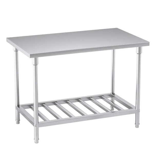 SOGA 120*70*85cm Commercial Catering Kitchen Stainless Steel Prep Work Bench Soga
