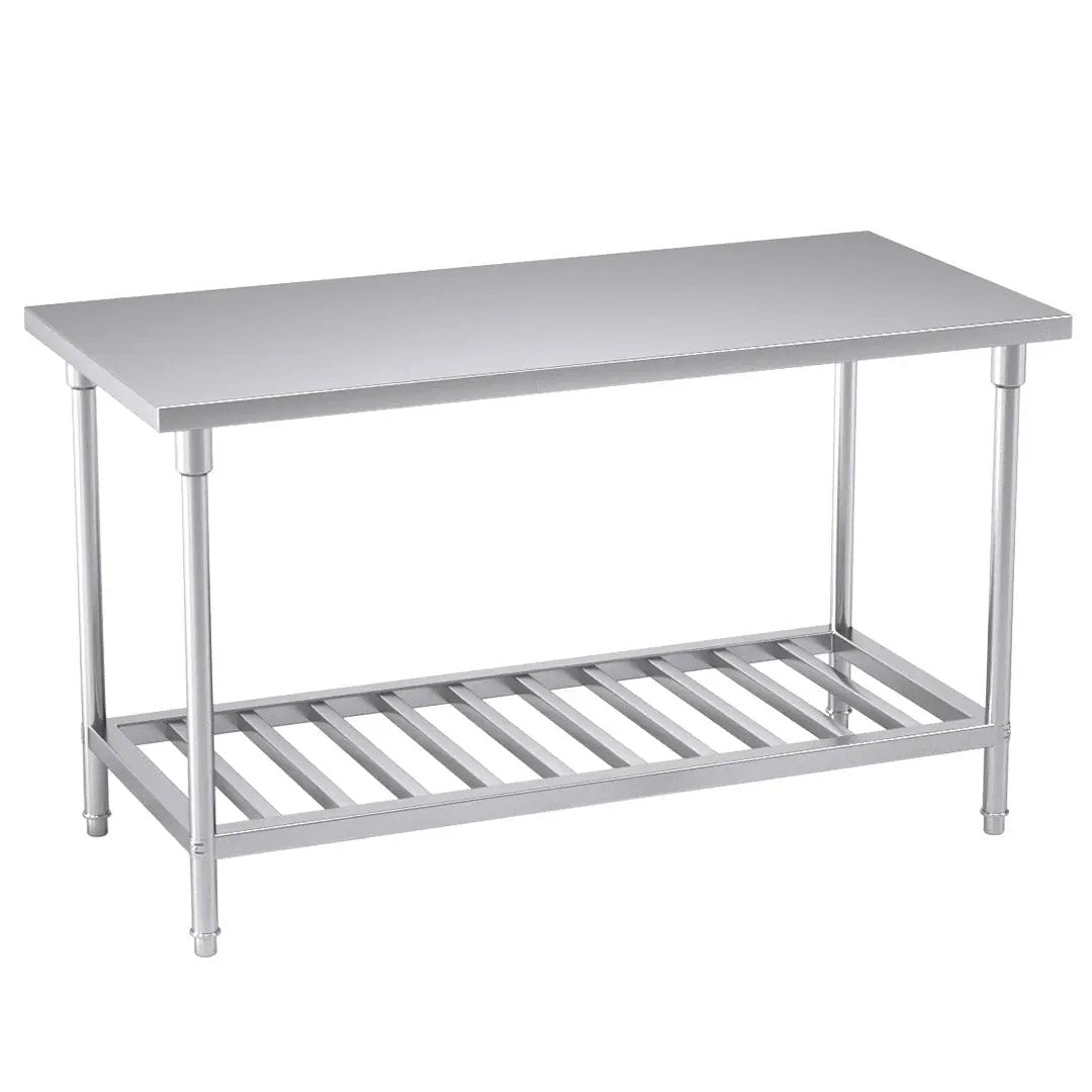 SOGA 150*70*85cm Commercial Catering Kitchen Stainless Steel Prep Work Bench Soga