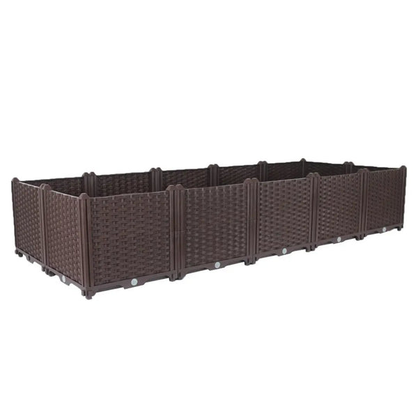 SOGA 200cm Raised Planter Box Vegetable Herb Flower Outdoor Plastic Plants Garden Bed Deepen Soga