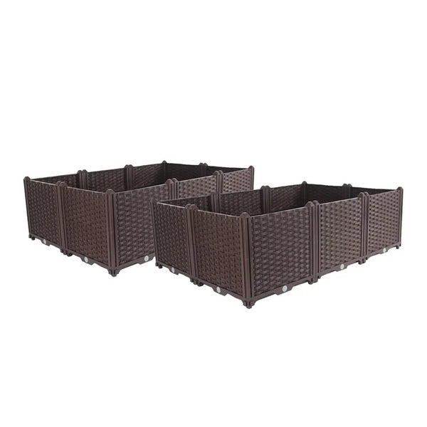 SOGA 2X 120cm Raised Planter Box Vegetable Herb Flower Outdoor Plastic Plants Garden Bed Deepen Soga