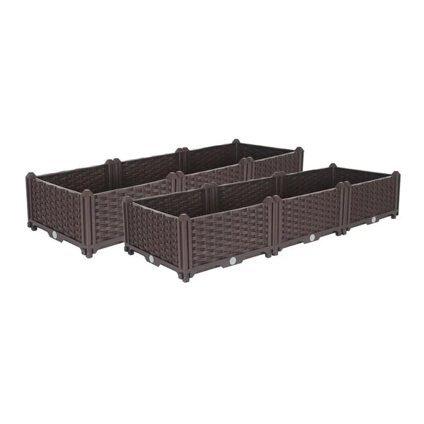 SOGA 2X 120cm Raised Planter Box Vegetable Herb Flower Outdoor Plastic Plants Garden Bed Soga