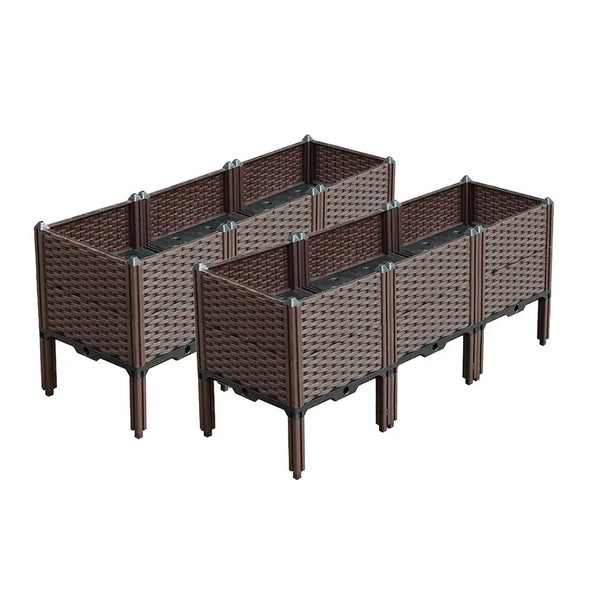 SOGA 2X 120cm Raised Planter Box Vegetable Herb Flower Outdoor Plastic Plants Garden Bed with Legs Deepen Soga