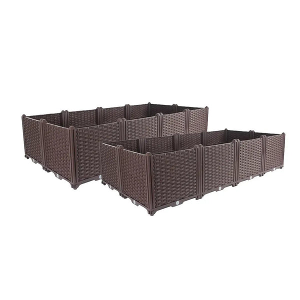 SOGA 2X 160cm Raised Planter Box Vegetable Herb Flower Outdoor Plastic Plants Garden Bed Deepen Soga