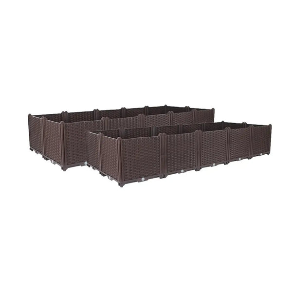 SOGA 2X 200cm Raised Planter Box Vegetable Herb Flower Outdoor Plastic Plants Garden Bed Deepen Soga