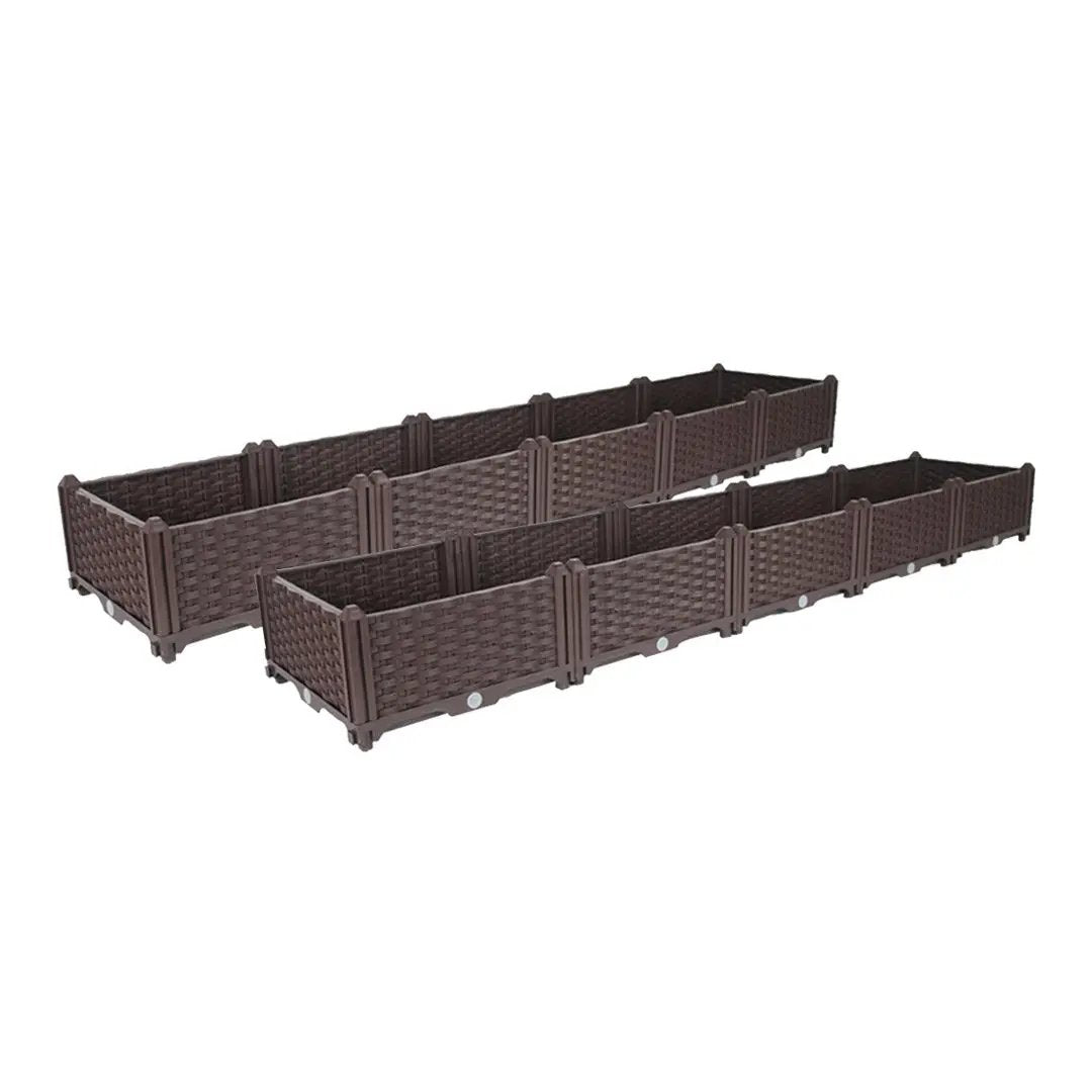 SOGA 2X 200cm Raised Planter Box Vegetable Herb Flower Outdoor Plastic Plants Garden Bed Soga