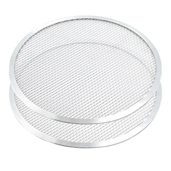 SOGA 2X 8-inch Round Seamless Aluminium Nonstick Commercial Grade Pizza Screen Baking Pan Soga