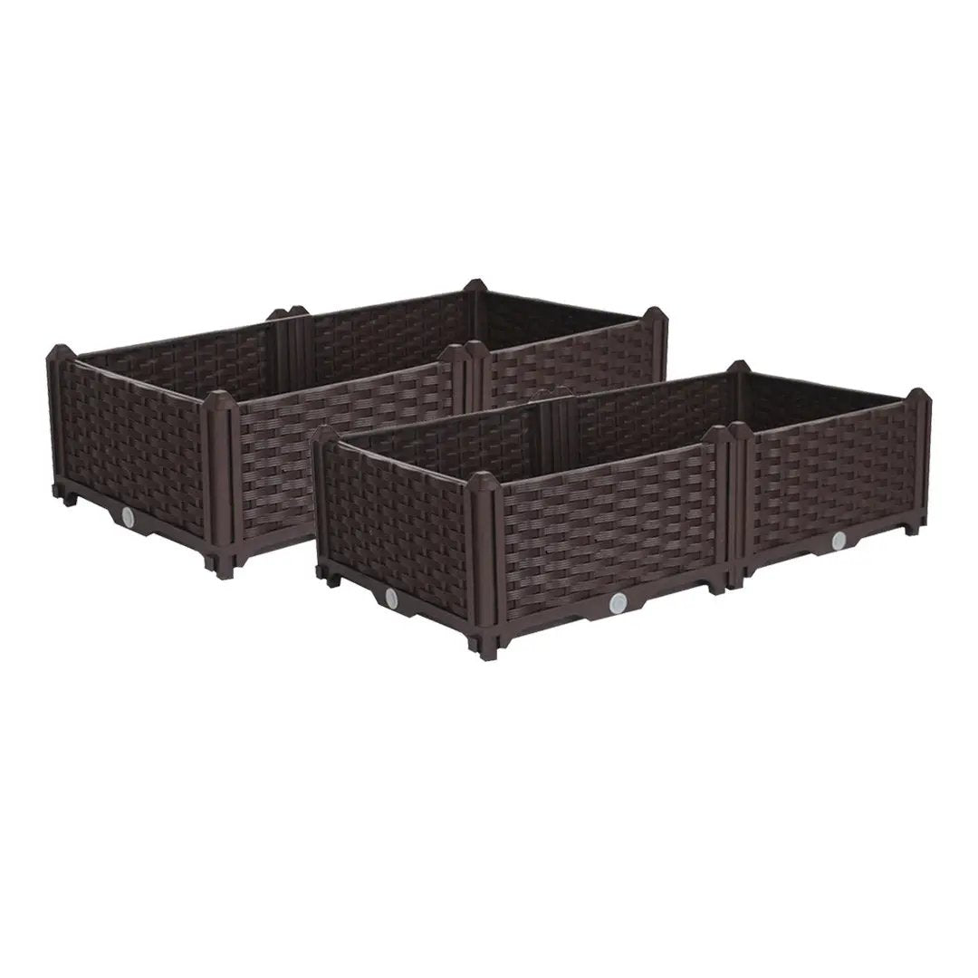 SOGA 2X 80cm Raised Planter Box Vegetable Herb Flower Outdoor Plastic Plants Garden Bed Soga