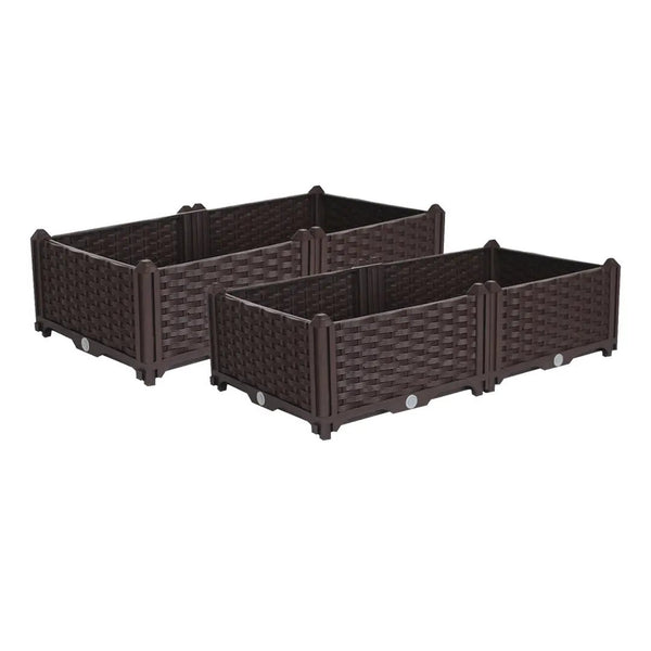 SOGA 2X 80cm Raised Planter Box Vegetable Herb Flower Outdoor Plastic Plants Garden Bed Soga