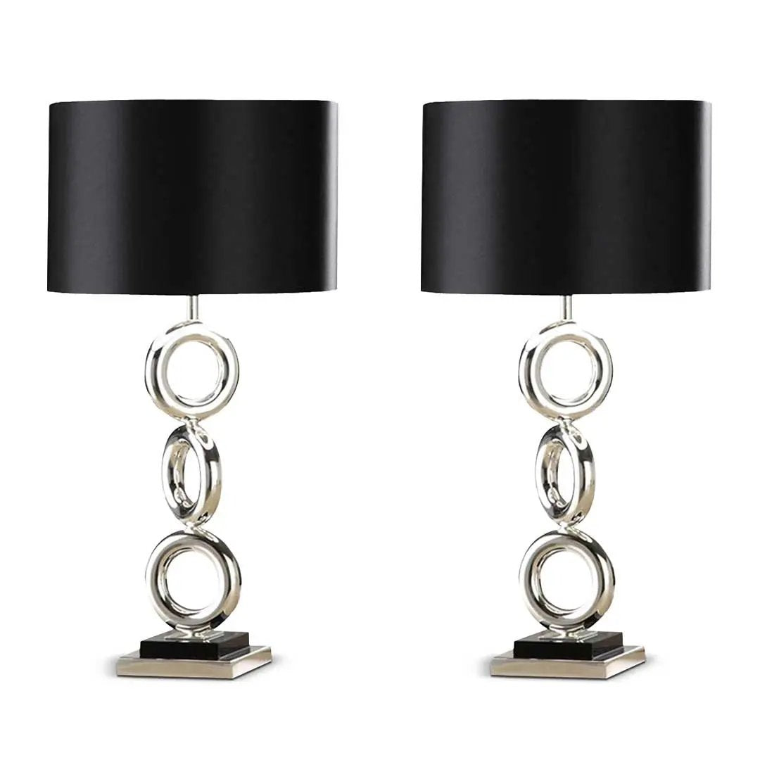 SOGA 2X Simple Industrial Style Table Lamp Metal Base Desk Lamp Soga