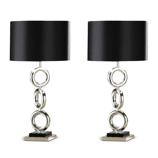 SOGA 2X Simple Industrial Style Table Lamp Metal Base Desk Lamp Soga