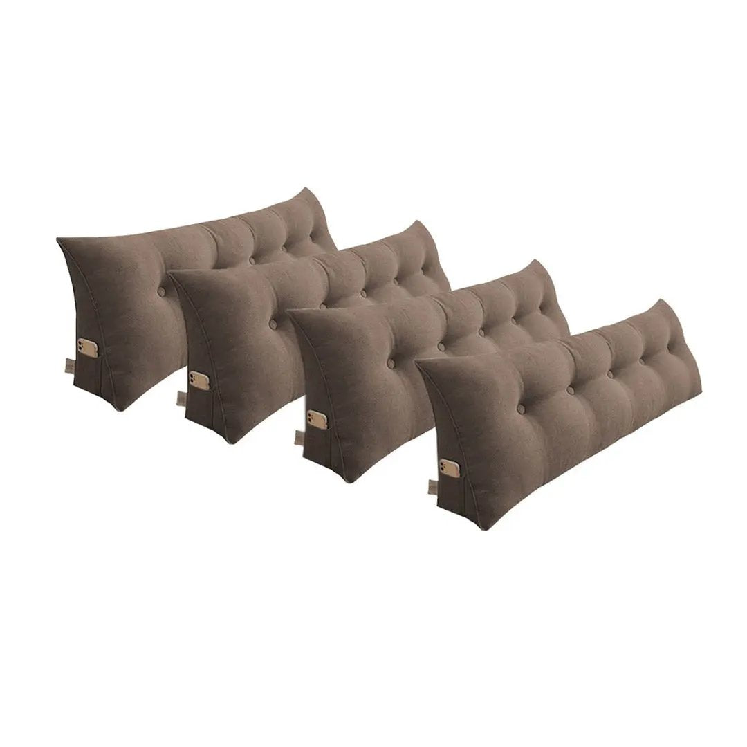 SOGA 4X 180cm Coffee Triangular Wedge Bed Pillow Headboard Backrest Bedside Tatami Cushion Home Decor Soga