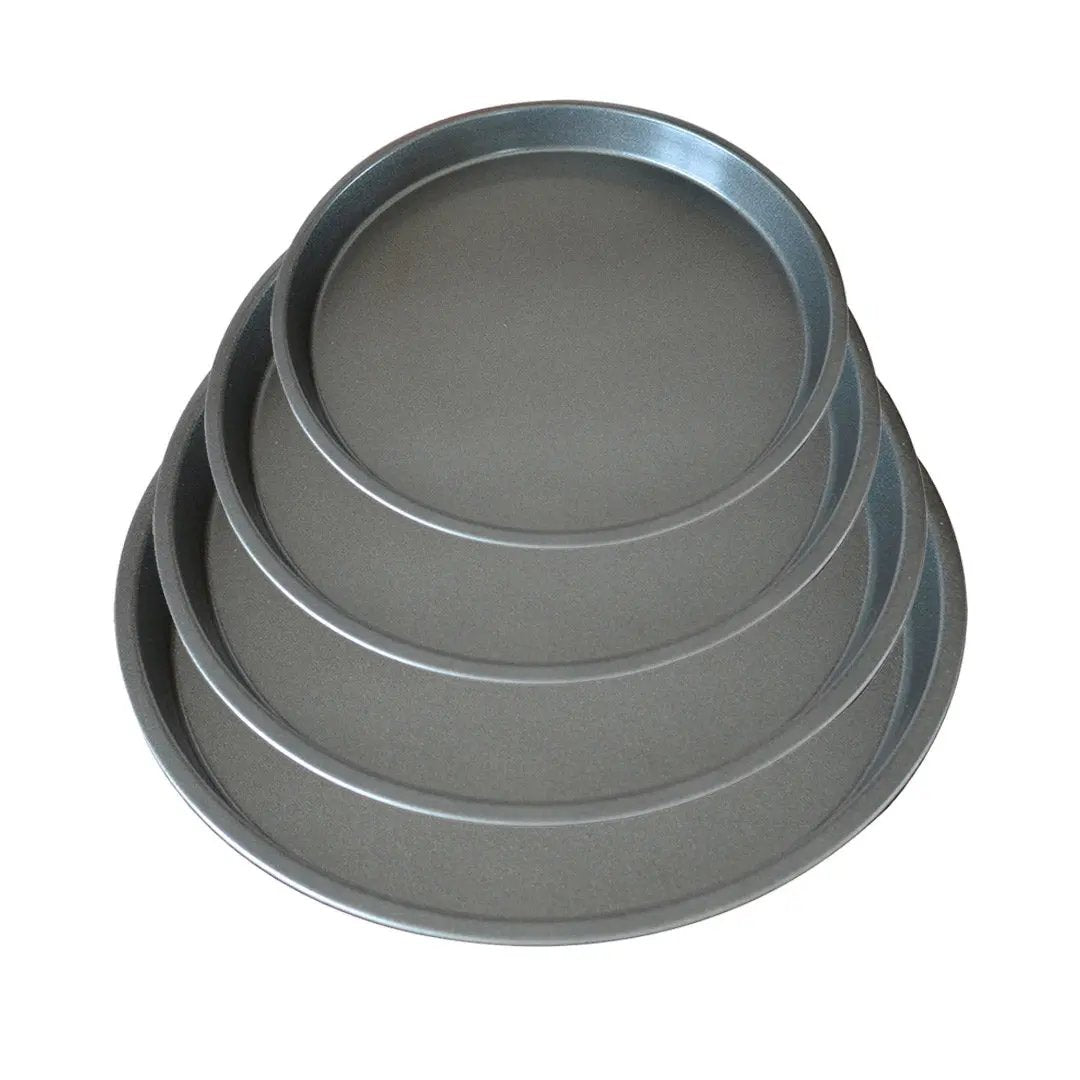 SOGA Round Black Steel Non-stick Pizza Tray Oven Baking Plate Pan Set Soga