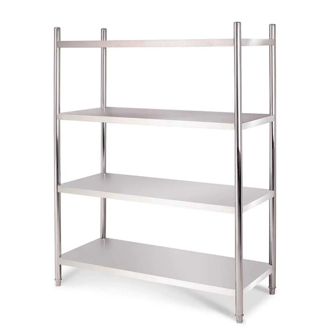 SOGA Stainless Steel 4 Tier Kitchen Shelving Unit Display Shelf Home Office 180CM Soga