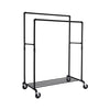 SONGMICS Industrial Pipe with Double Hanging Rail Clothes Rack on Wheels load of 110 Kg from Deals499 at Deals499