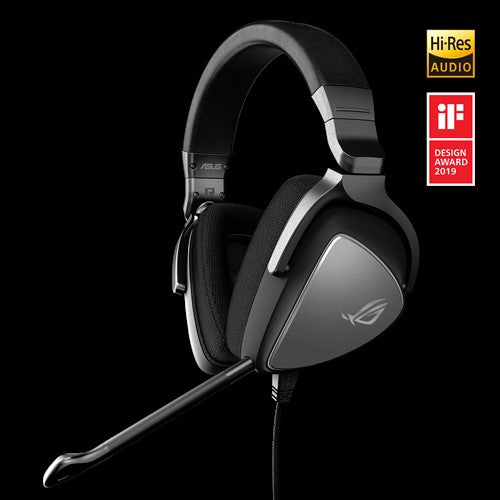 ASUS ROG DELTA CORE Headset, Hi-Res, 3.5mm, Non-RGB, D Shape Ear Cushion, Ear Controls, PC, PS4, Xbox One, Nintendo Switch and Mobile Devices ASUS