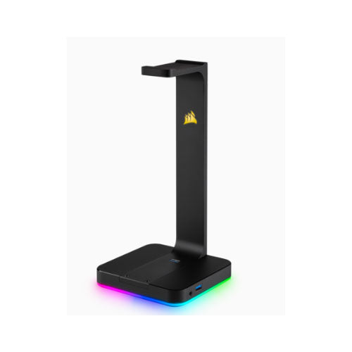 Corsair Gaming ST100 RGB - Headset Stand with 7.1 Surround Sound. Built in 3.5mm analog input. Dual USB 3.1 ports. CORSAIR