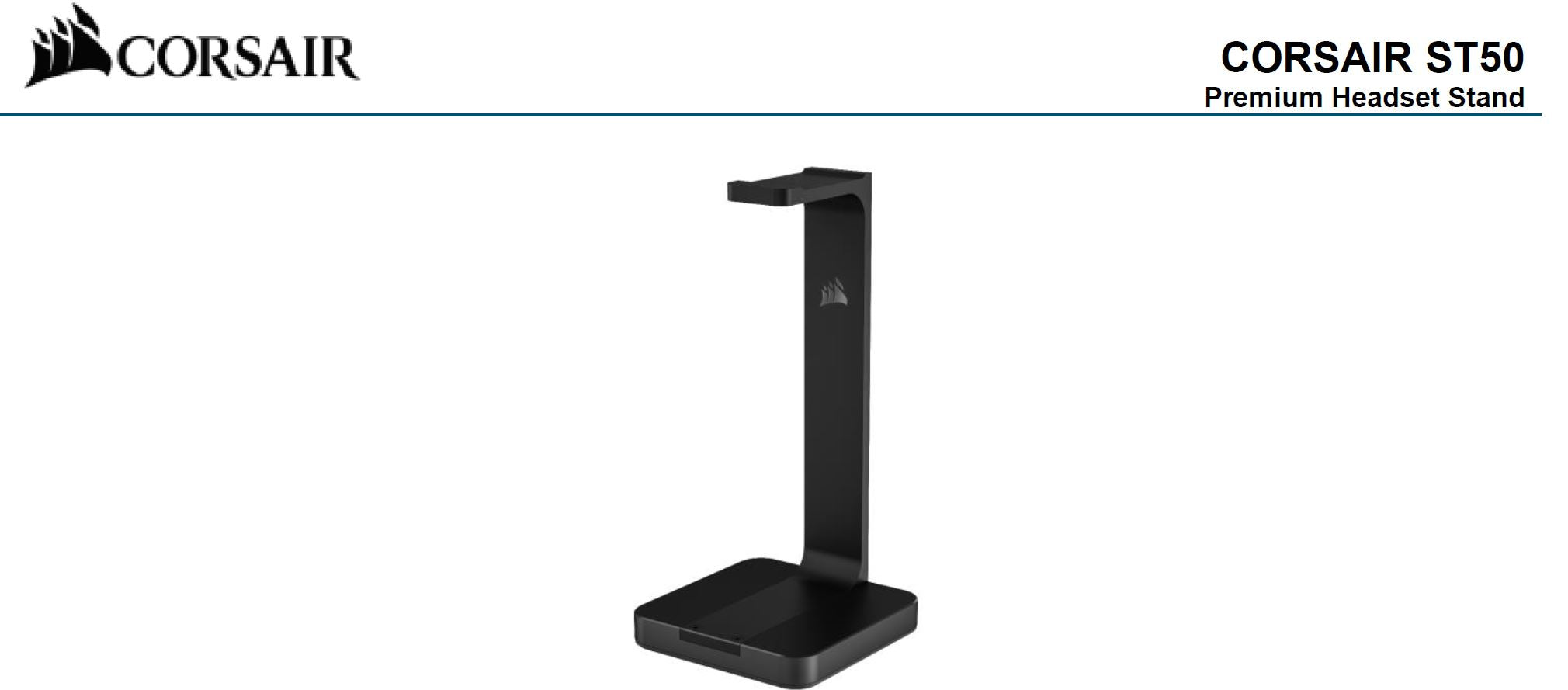 Corsair Gaming ST50 - Headset Stand, Durable anodized aluminium built to withstand the test of time CORSAIR