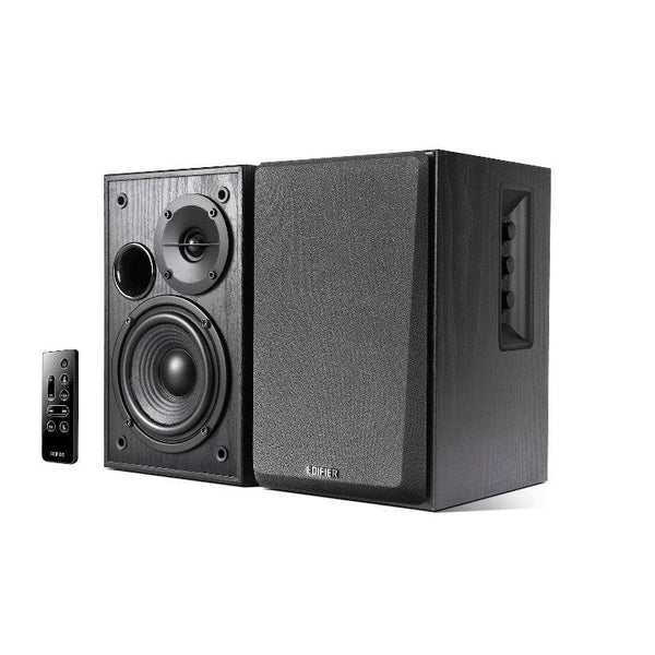 EDIFIER R1580MB - 2.0 Lifestyle Active Bookshelf Bluetooth Studio Speakers Black /BT4.0/AUX/Bass/Dual Microphone Input for Social Events and Meetings EDIFIER