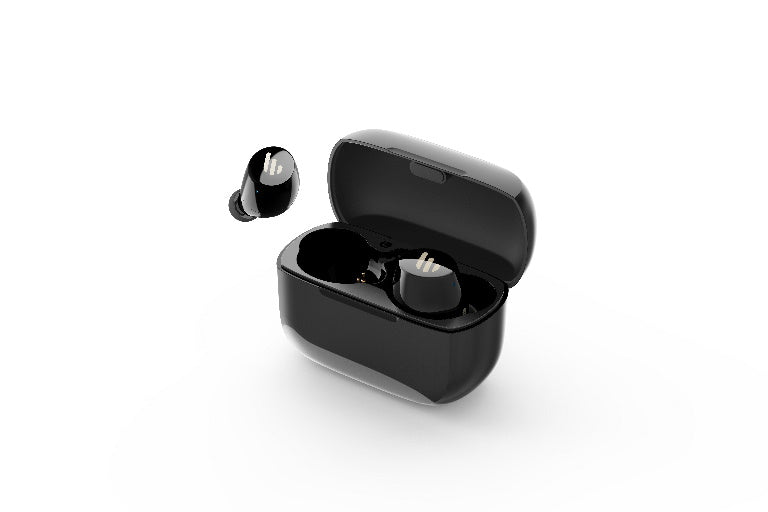 Edifier TWS1 Bluetooth Wireless Earbuds - BLACK/Dual BT Connectivity/Wireless Charging Case/12 hr playtime/9 hr Charge/8mm Magnetic Driver EDIFIER