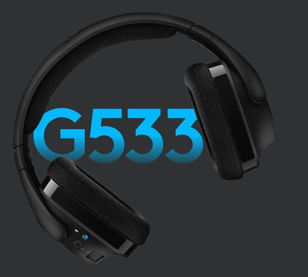 Logitech G533 DTS Headphone:X 7.1 Wireless Surround Gaming Headset Pro-Gâ„¢ Audio Gaming Performance 15 Hour Battery Life Noise-Cancelling LOGITECH