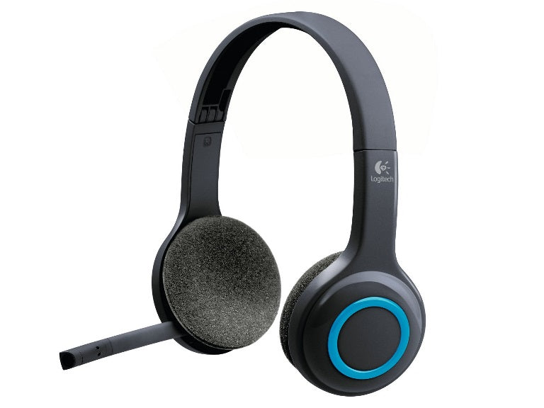LOGITECH H600 Wireless Headset with Noise Canceling Microphone Tiny Nano Receiver 6hrs rechargeable battery Adjustable headband & ear cups LOGITECH