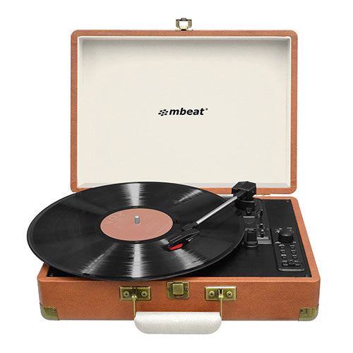 MBEAT Woodstock Retro Turntable Recorder with Bluetooth & USB Direct Recording MBEAT