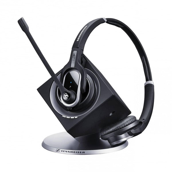 SENNHEISER DW Pro 2 - DECT Binaural Wireless Office headset with base station, for phone only, USB port for upgrade, ActiveGard + Ultra Noise Cancelli SENNHEISER