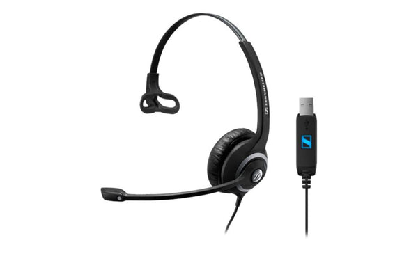 Sennheiser SC230 USB Wide Band Monaural headset with Noise Cancelling mic - built-in USB interface, no call control SENNHEISER