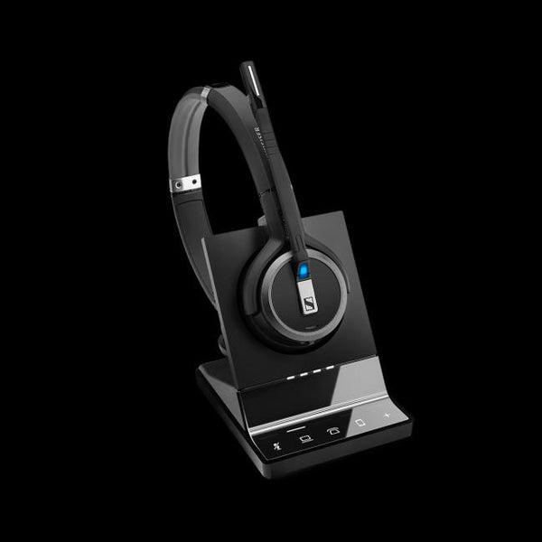 SENNHEISER SDW 5066 DECT Wireless Office headset with base station, for PC, deskphone and mobile, with BTD 800 dongle, binaural headset SENNHEISER